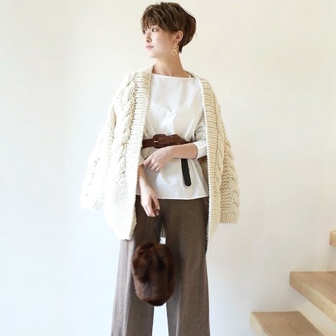 冬はコートのインナー 春先はアウターに ボリュームカーディガン特集 Folk