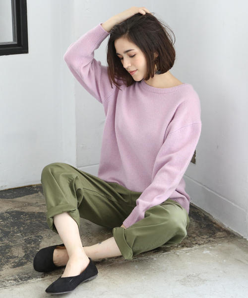 ラムウールクルーネックニットⅡ