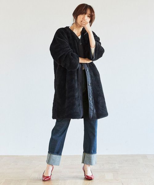 ロールアップ ストレートデニム