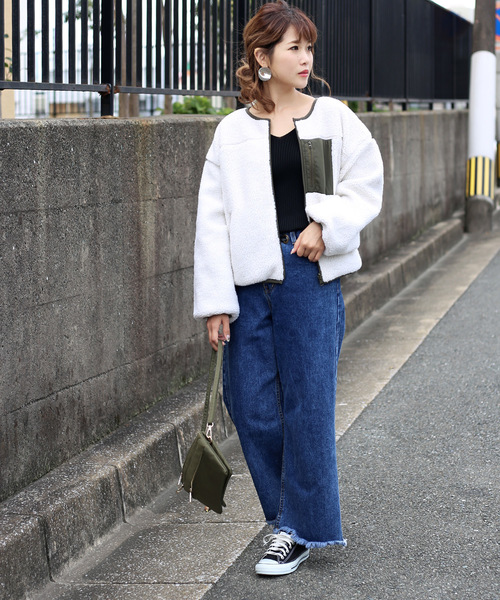 ボアリバーシブルブルゾン