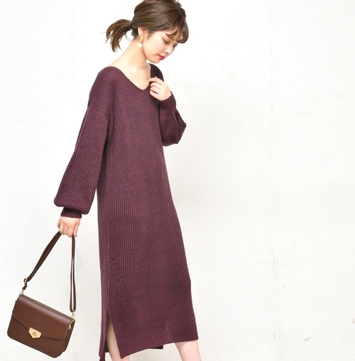 トレンド感アップ パープル系ワンピース で大人フェミニンコーデ Folk