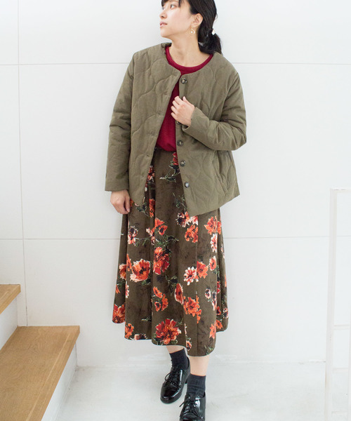 カーキジャケットコーデ50選 ハンサムレディな着こなしを手に入れよう Folk