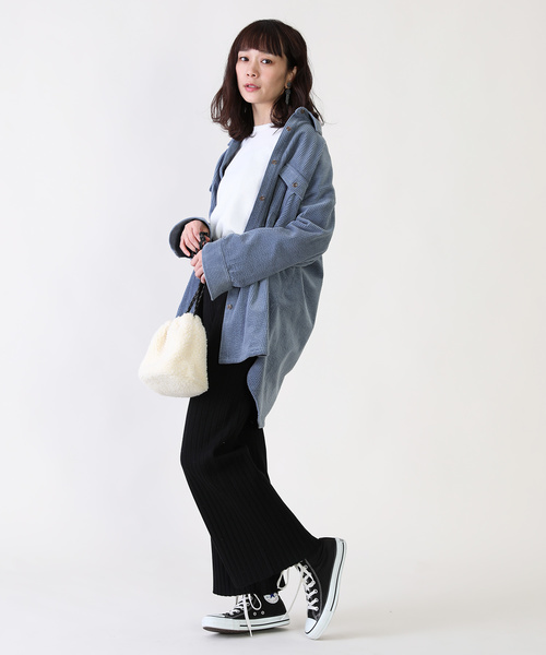 リブニットパンツ