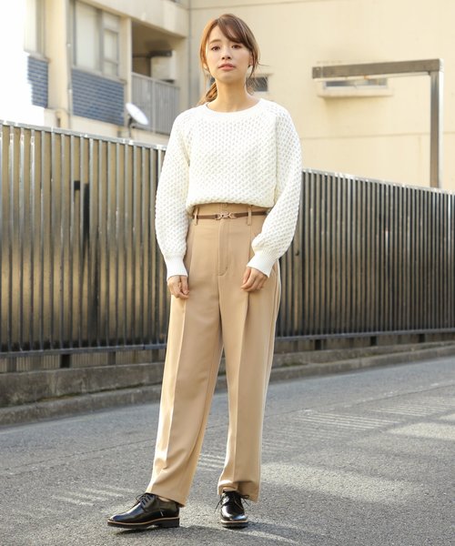 ハイウエストテーパードパンツ