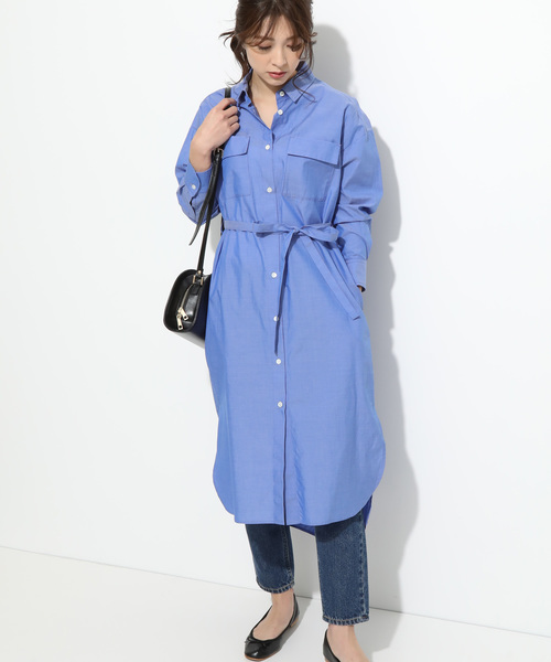 ロングシャツワンピース