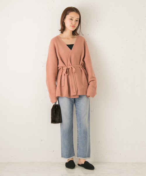 ストレートカットオフデニムパンツ