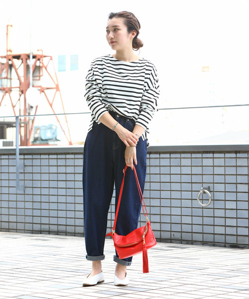 ビッグシルエット バスクTシャツ
