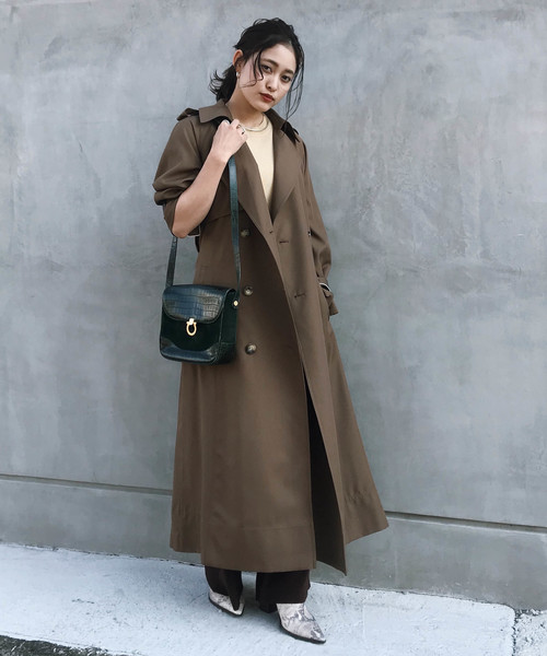 VARIOUS BACK PLEATS TRENCH