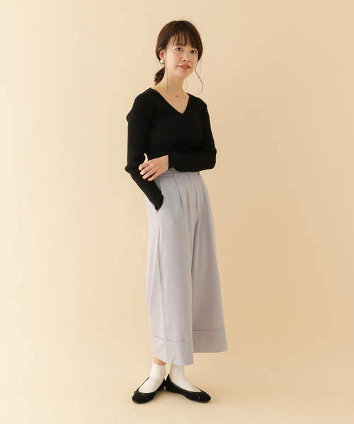 TRストレッチワイドパンツ