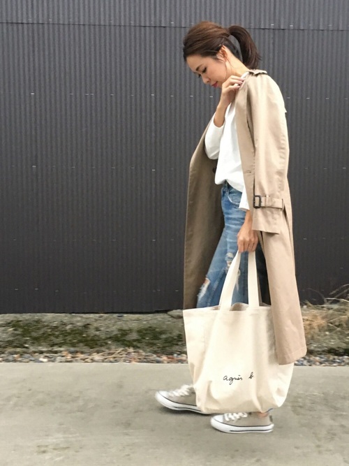 agnes b.ロゴトートバッグ2