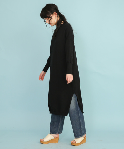 ハイウエストワイドデニムパンツ
