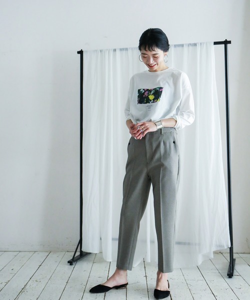 シャークシャンブレー テーパードパンツ