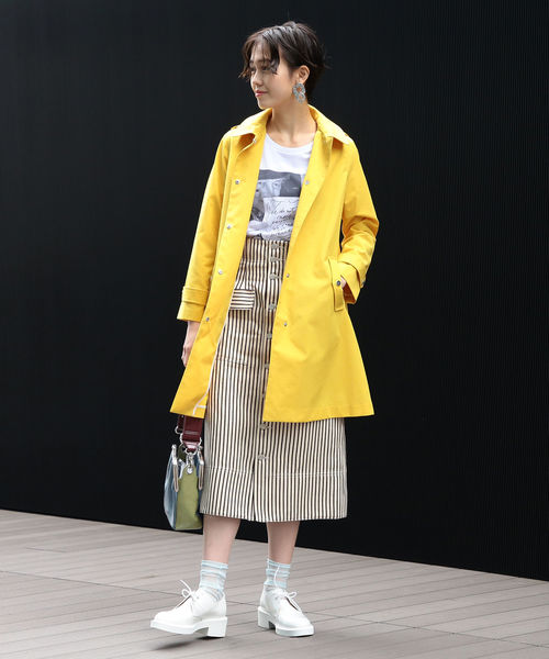 フード付 ステンカラーコート