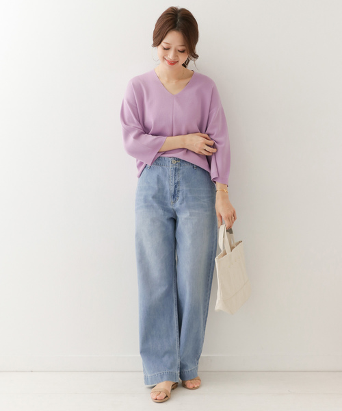 デニムワイドパンツ