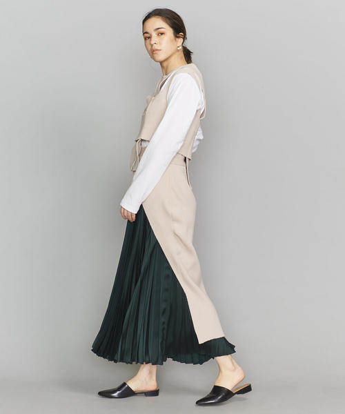 <TAN>ロングテールニットスカート