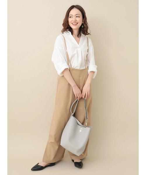 ・K バックリボンサス付ワイドパンツ