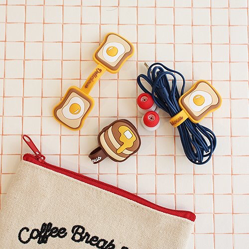 トーストとパンケーキモチーフのコードクリップ（CouCou）