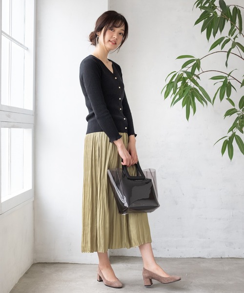 カッセンサテンプリーツスカート