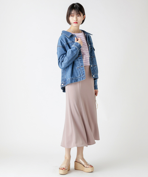サテンマーメイドスカート