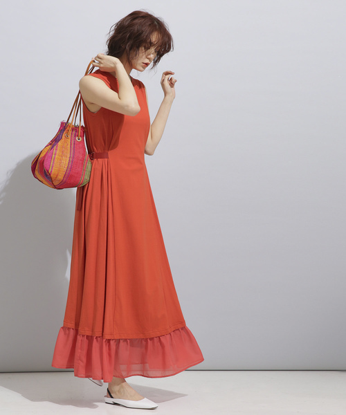 MUVEIL WORK/MUVEIL WORK×AntiSoakedフレアワンピース