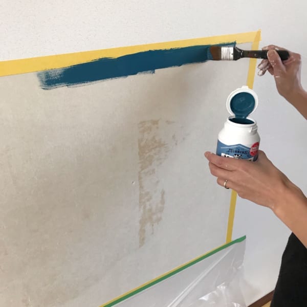 壁面　黒板塗料　DIY5