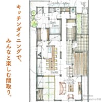 キッチンダイニングで、みんなと楽しむ間取り。