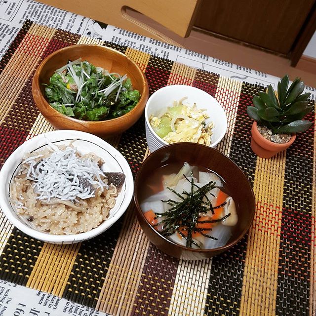 もやし卵チンゲン菜のぽん酢炒め