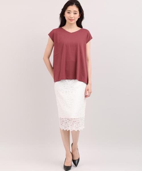 フレンチスリーブAラインTシャツ《30/-スビンソロ天竺》
