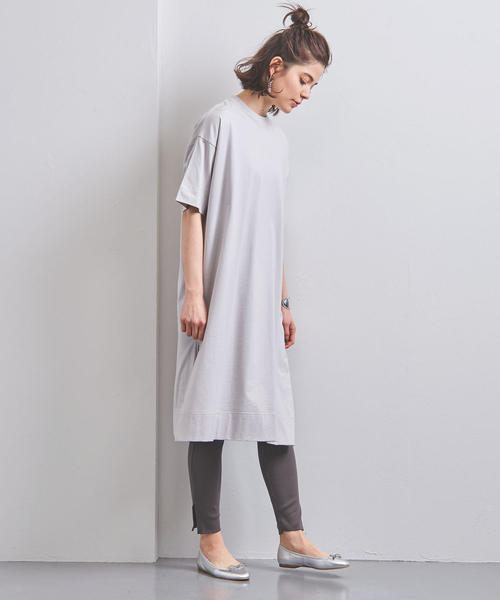 <STYLE for LIVING> スリット Tシャツワンピース†