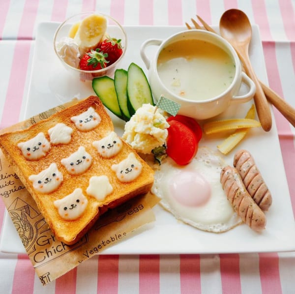 チーズ＆キャラクターで可愛く