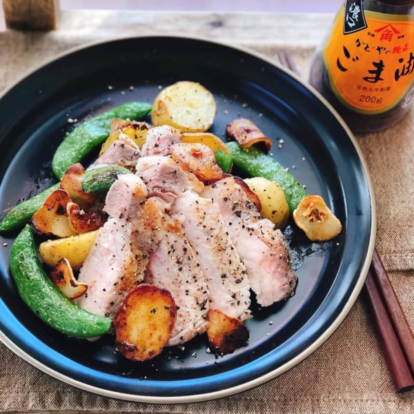 ごま油香る豚肉ステーキ