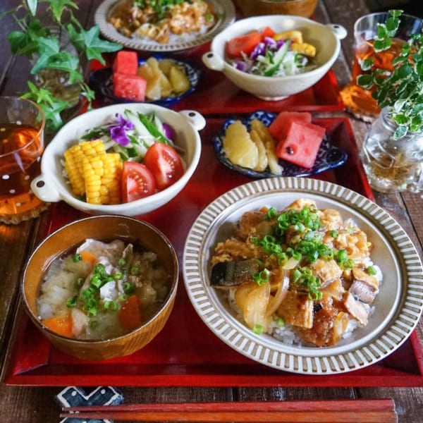 秋刀魚の蒲焼き卵とじ丼