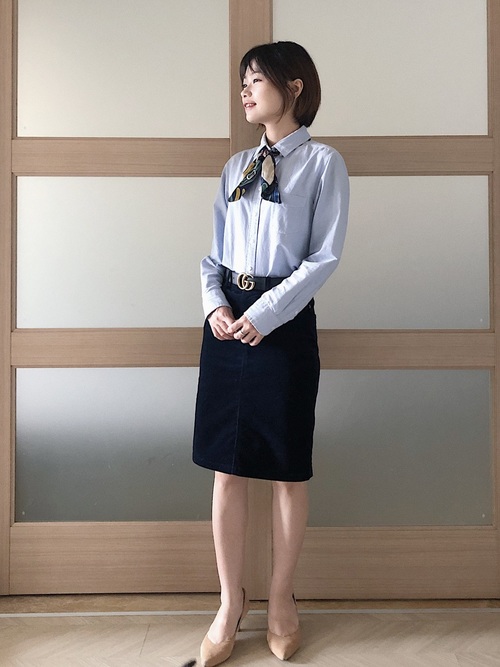 ユニクロアイテムを使ったオフィスカジュアルコーデ21