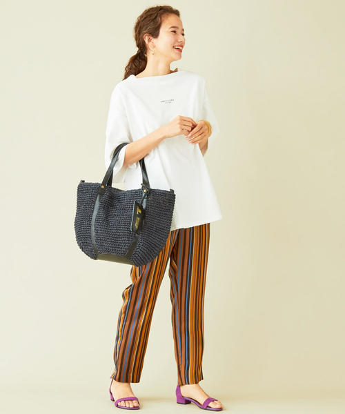 <Folna>∴ペーパーレザーハンドルトートバッグ -2WAY-2