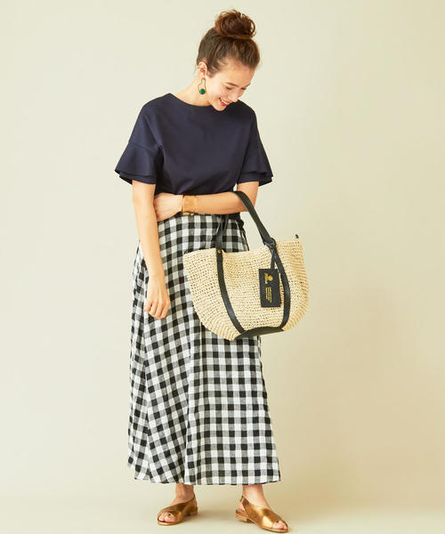 <Folna>∴ペーパーレザーハンドルトートバッグ -2WAY-
