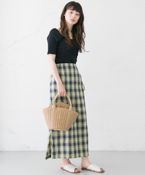 LIEDJE ナチュラルかごバッグ