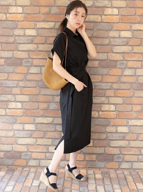 リネン シャツ ロング ワンピース【テレビ朝日・スーパーJチャンネル番組着用】