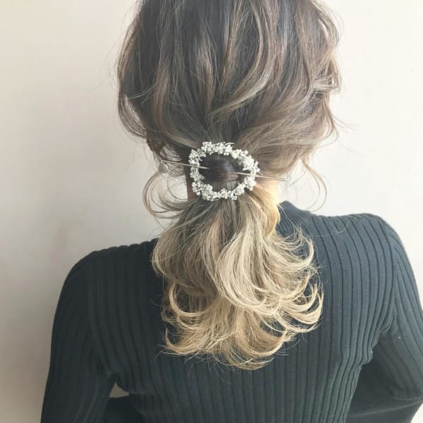 秋 ミディアム ヘアアレンジ4