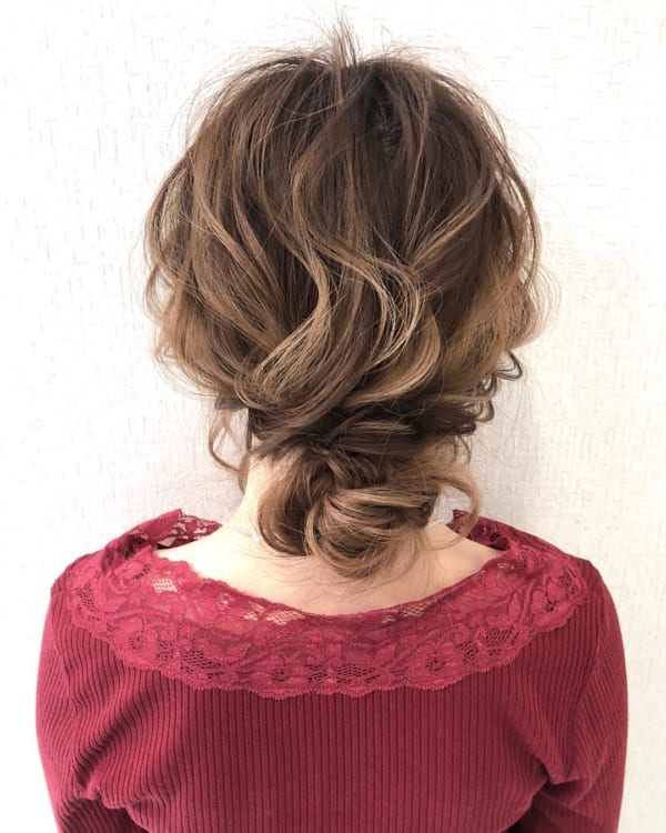 秋 ミディアム ヘアアレンジ6