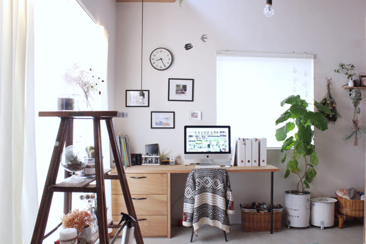 ナチュラル感のあるオシャレなワークスペース・勉強部屋3