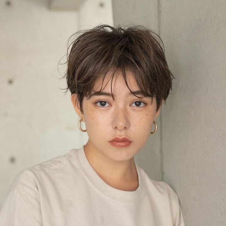 髪の毛 パーマ ショート