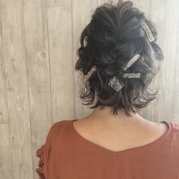 秋 ボブ ヘアアレンジ6