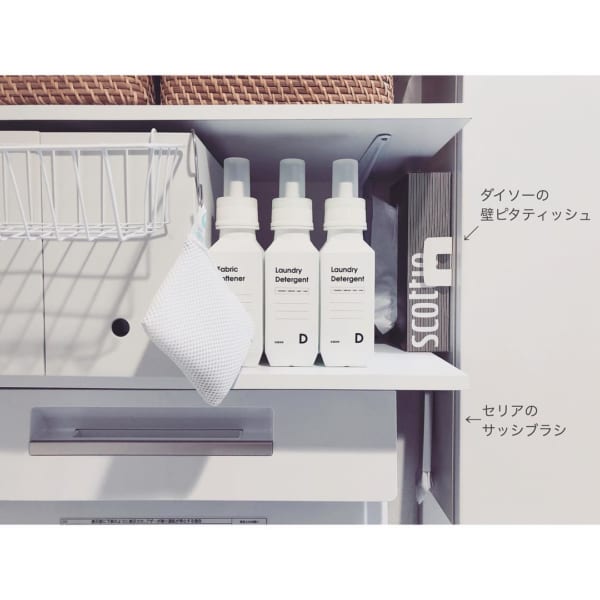 箱ティッシュを脱衣所壁に収納
