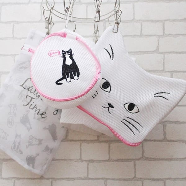 猫の形のランドリーネット