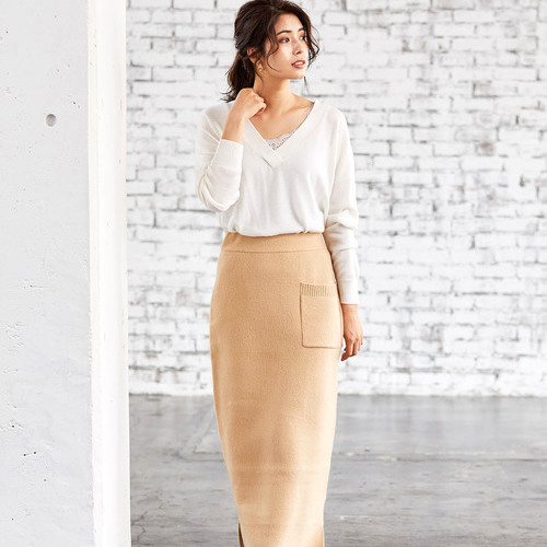 ニットタイトスカートの冬コーデ25選 カラー別 上品な着こなしをご紹介 Folk