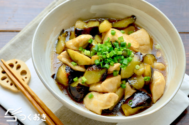 鶏肉となすのトロトロ簡単炒め煮