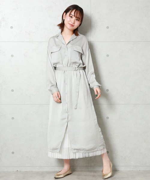 春 簡単におしゃれが叶う グレーワンピースのモテコーデ24選をご紹介 Folk