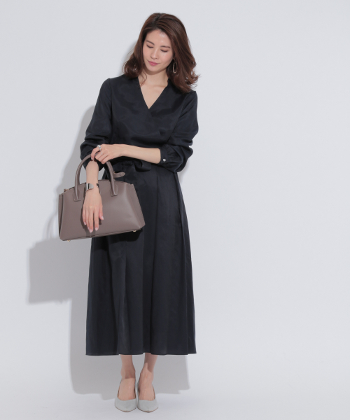コットンカシュワンピース×パンプス