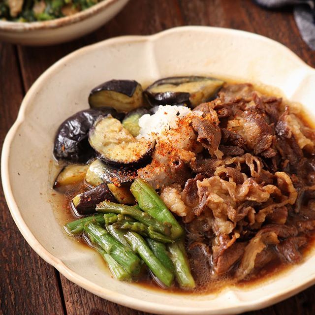 牛肉と茄子の簡単甘辛煮