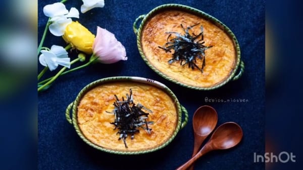 夕食に！めんたいマヨ風味の山芋ふわふわ焼き